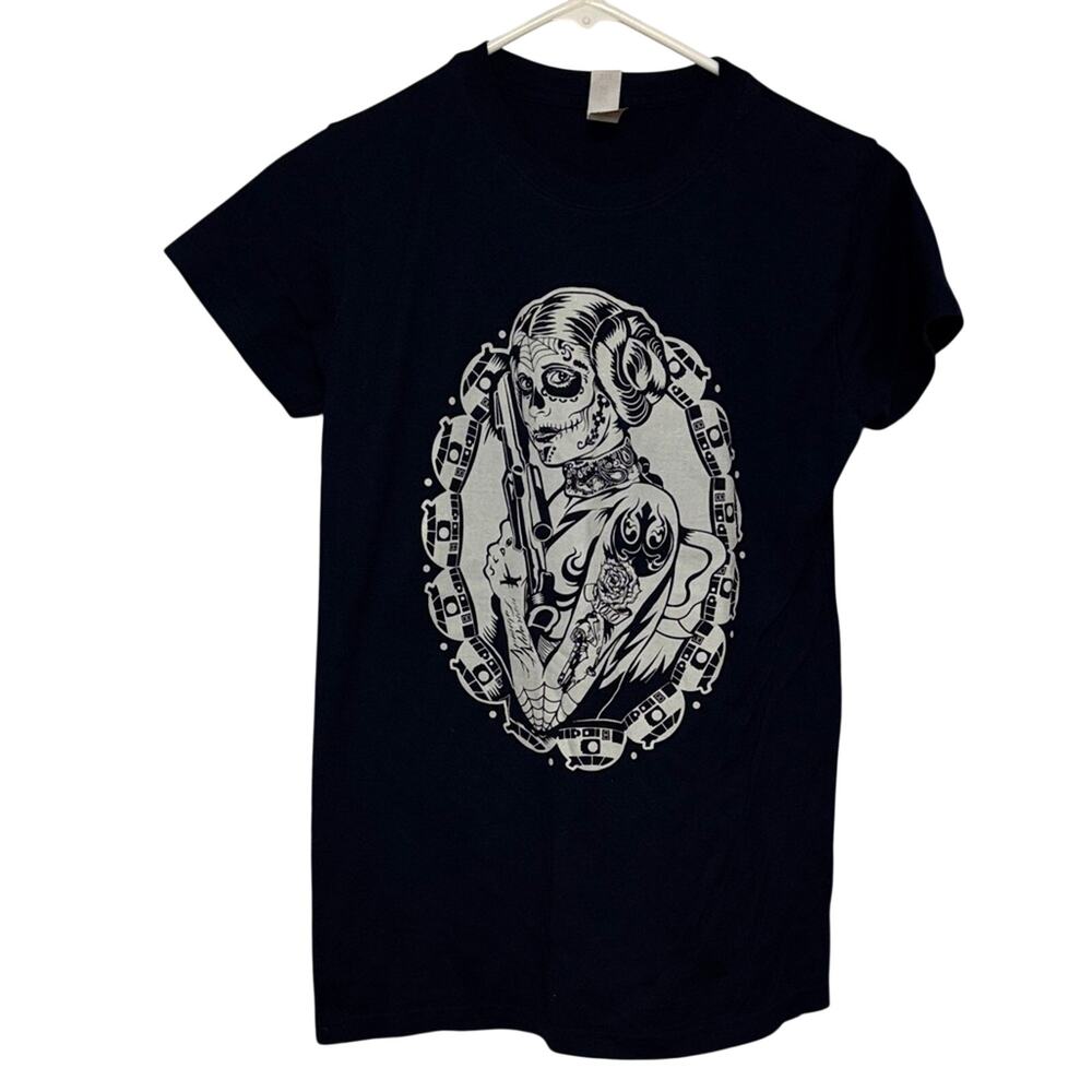 Tultex Star Wars Kids Dark Blue Graphic T-Shirt Princess Leia  Design Size L